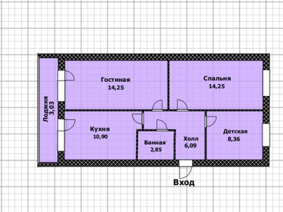 Продажа 3-комнатной квартиры, 60 м, Райымбек батыра, дом 54/2