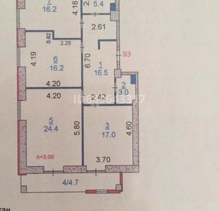 3 комнатная квартира, Абая 111 — Напротив МЦ Жемчужина