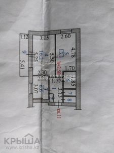 2-комнатная квартира, 49 м², 3/3 этаж, Аитыкова 7