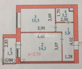 1-комн. квартира , 35.1м² , 6/9 этаж