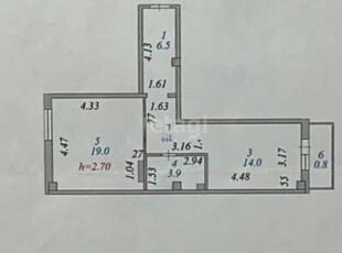 1-комн. квартира , 51м² , 2/10 этаж