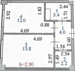 Продажа 1-комнатной квартиры, 36 м, Култегин, дом 11/1