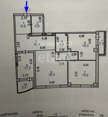 3-комн. квартира , 121.4м² , 11/19 этаж