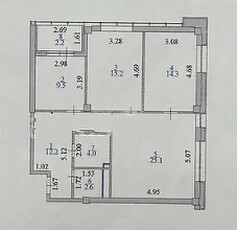 3-комн. квартира , 85.1м² , 18/18 этаж