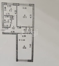 2-комн. квартира , 49м² , 1/5 этаж