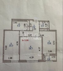 2-комн. квартира , 65м² , 7/9 этаж