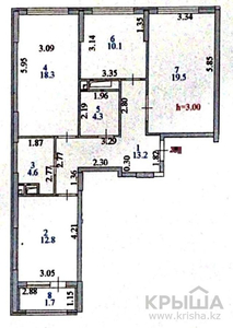 3-комнатная квартира, 85 м², 9/16 этаж, Комсомольский, E-10