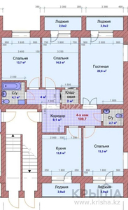 4-комнатная квартира, 109 м², 5/5 этаж, Муканова 53/1