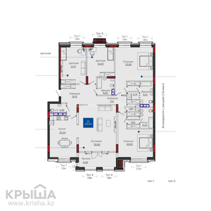 5-комнатная квартира, 233.54 м², Баглан