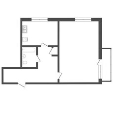 1-комн. квартира , 30м² , 1/6 этаж