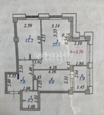 2-комн. квартира , 56м² , 2/12 этаж