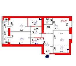 4-комн. квартира , 85м² , 5/10 этаж