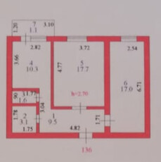 Продажа 2-комнатной квартиры, 60 м, Иле, дом 30/1 - Кудайбердыулы