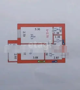 1-комн. квартира , 37м² , 2/12 этаж