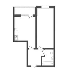 2-комн. квартира , 43м² , 5/14 этаж