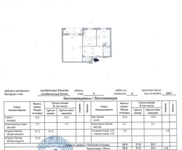 2-комн. квартира , 56.6м² , 5/5 этаж