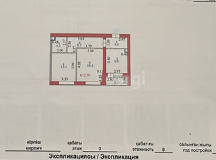 Продажа 2-комнатной квартиры, 58 м, Аль-Фараби, дом 44