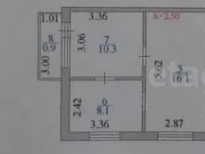 4-комн. квартира , 67м² , 5/5 этаж