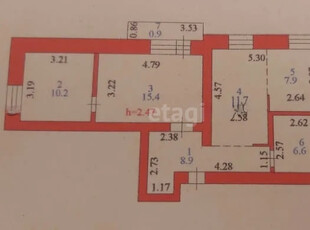 3-комн. квартира , 61.1м² , 4/7 этаж