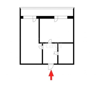 1-комн. квартира , 43.3м² , 11/12 этаж