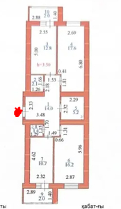 3-комн. квартира , 84м² , 1/12 этаж