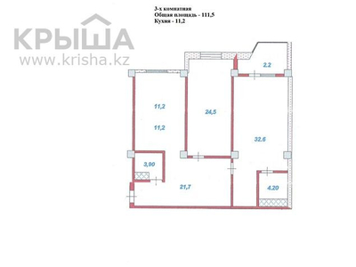 3-комнатная квартира, 111.5 м², мкр. Туран 2415А