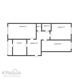 3-комнатная квартира, 66.7 м², 1/5 этаж, 7-й мкр