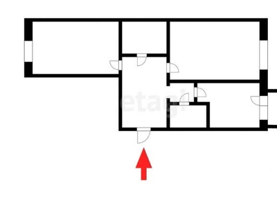 2-комн. квартира , 51м² , 3/9 этаж