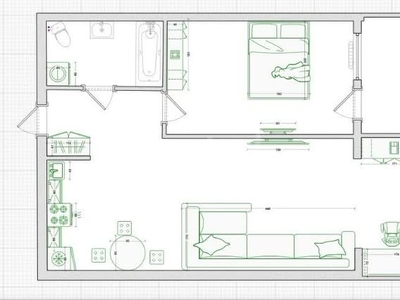 2-комн. квартира , 51.9м² , 4/9 этаж