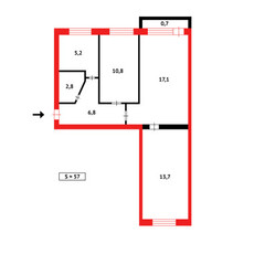 Продажа 3-комнатной квартиры, 56 м, 21 мкр-н