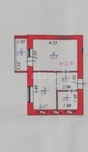 1-комн. квартира , 28м² , 2/13 этаж