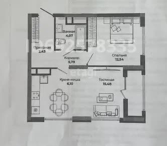 2-комн. квартира , 47.91м² , 10/20 этаж