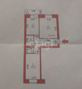 Продажа 2-комнатной квартиры, 52 м, Косшыгулулы, дом 20