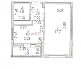 1-комн. квартира , 34м² , 3/16 этаж