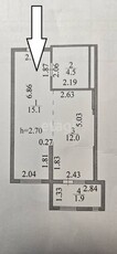 1-комн. квартира , 37.5м² , 11/15 этаж