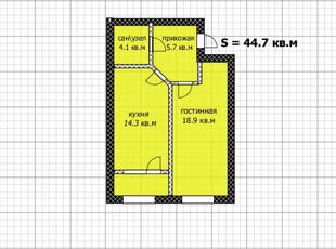 Продажа 1-комнатной квартиры, 45 м, Бектурова, дом 3/3