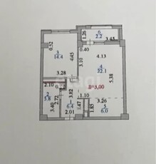 2-комн. квартира , 57м² , 4/16 этаж