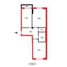 Продажа 2-комнатной квартиры, 63 м, Мухамедханова, дом 23а