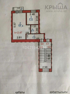 1-комнатная квартира, 31 м², 3/5 этаж, мкр Майкудук, Мкр Майкудук 11мкр Бирюзова 9