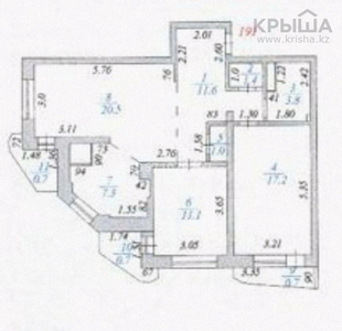 3-комнатная квартира, 76 м², 22/25 этаж, Абая 92/2