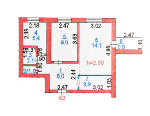 Продажа 2-комнатной квартиры, 43 м, Ержанова, дом 17