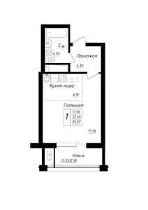 Продажа 1-комнатной квартиры, 33 м, Косшыгулулы, дом 6 - Кумисбекова