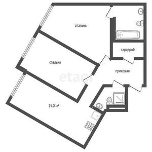 2-комн. квартира , 75.62м² , 3/30 этаж