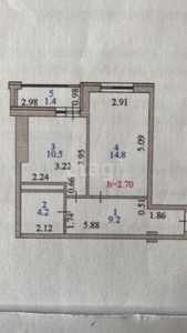 1-комн. квартира , 41м² , 3/7 этаж