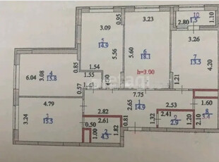 4-комн. квартира , 104.8м² , 3/6 этаж