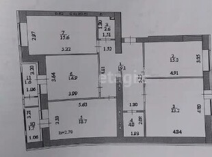 4-комн. квартира , 118м² , 7/9 этаж