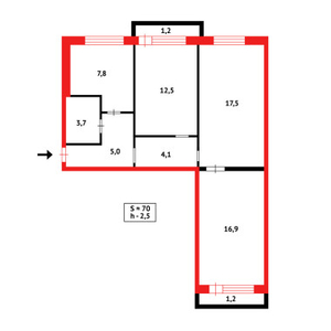 Продажа 3-комнатной квартиры, 70 м, Н. Абдирова, дом 47/2