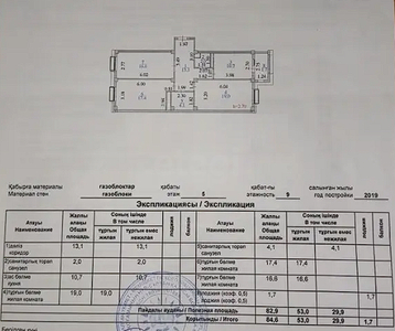 3-комн. квартира , 85м² , 5/10 этаж