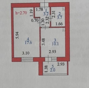 1-комн. квартира , 36.6м² , 11/12 этаж