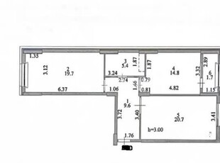 2-комн. квартира , 72м² , 5/18 этаж